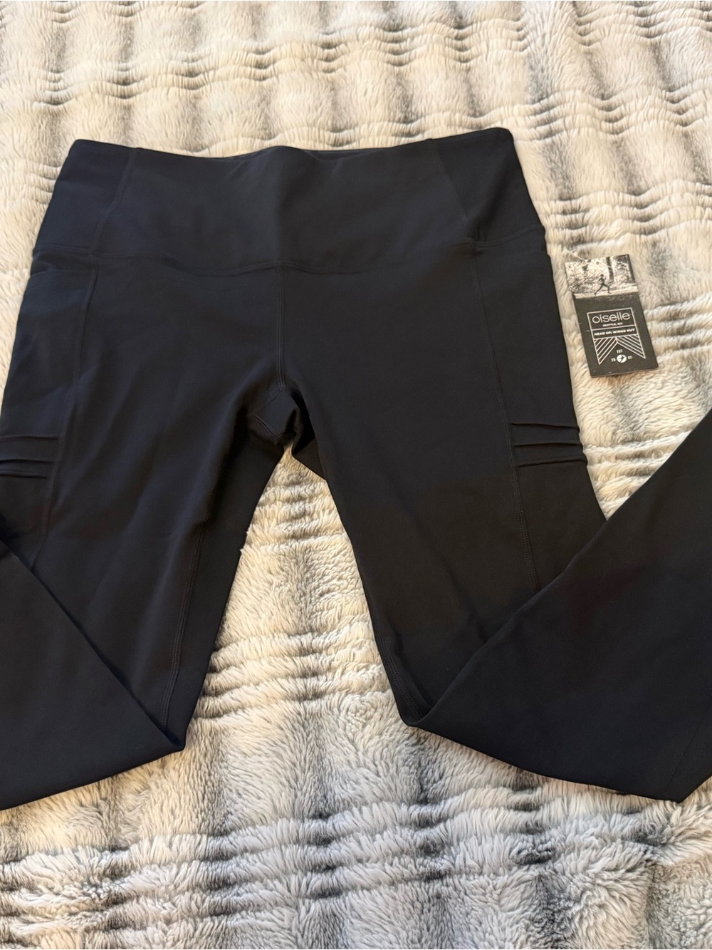 Oiselle Pocket Jogger Tights Black Size 14 NWT Running Leggings Pockets